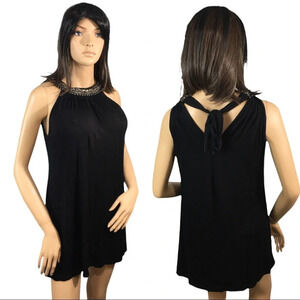 Status by Chenault Beaded Halter top Dress L